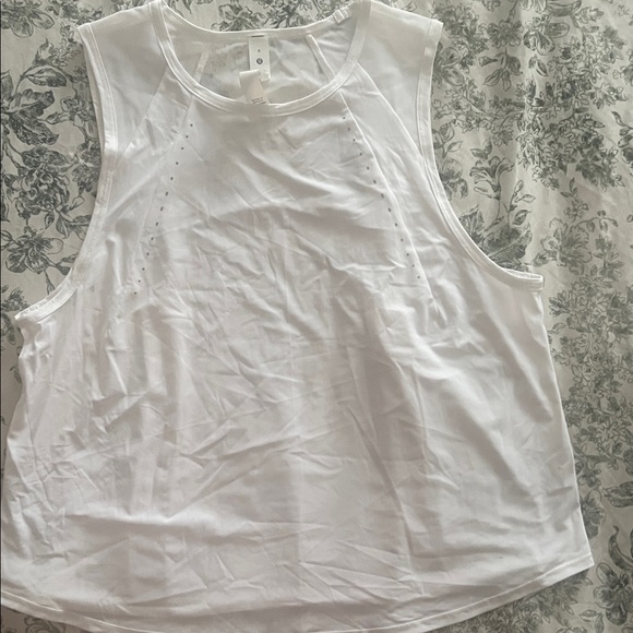 lululemon athletica Tops - Lululemon Athletica White Mesh Detail Top